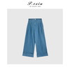03-4潘依绣丁丁宠粉潘依绣 松紧腰宽松翻边设计感阔腿牛仔裤 W1932 商品缩略图0