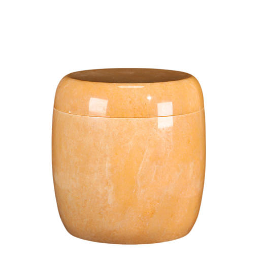 天然玉石骨灰坛米黄玉净面骨灰桶骨灰坛 商品图2