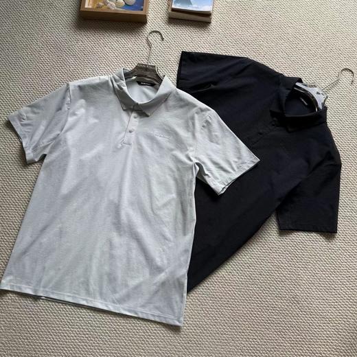 F032377一片式剪裁棉感小珠地速干POLO衫短袖T恤 商品图0