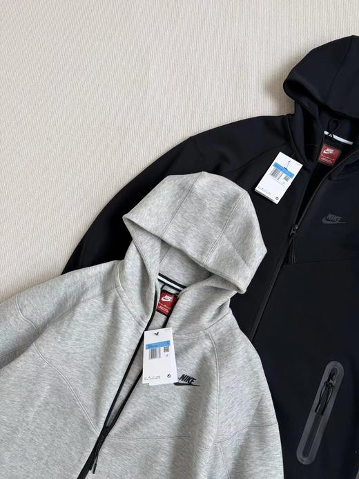 F032380男子全长拉链开襟连帽衫连帽衫针织休闲拼接拉链外套 商品图4