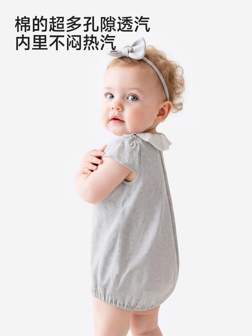 英氏婴儿连体衣夏季纯棉新款女宝短袖哈衣宝宝爬服YRHBJ2S013A 商品图3