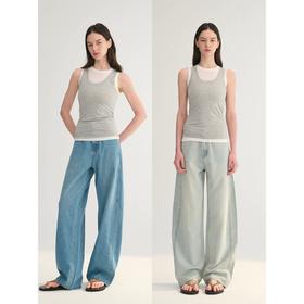 MC四色|新增白/深蓝春夏天丝经典松弛镰刀牛仔神裤MAISON CECILE