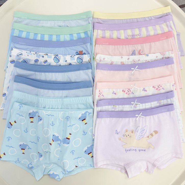 是谁一直要的中大童内裤~【英氏男女中大童兰精莫代尔&纯棉平角内裤】品牌直发｜10A抑菌2条装   0412返团