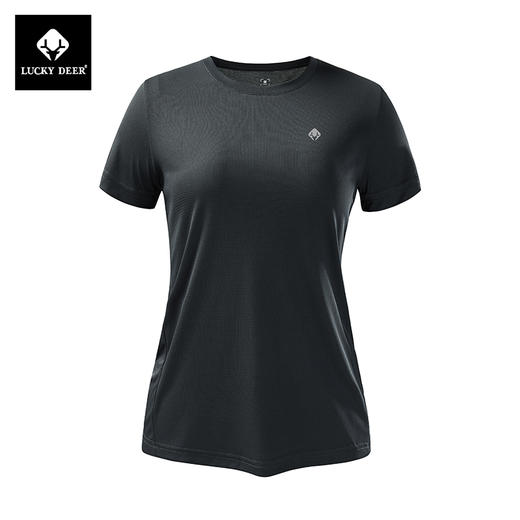 【99元任选3件】LUCKY DEER幸运鹿情侣款户外轻薄跑步速干冰感透气运动短袖 商品图8