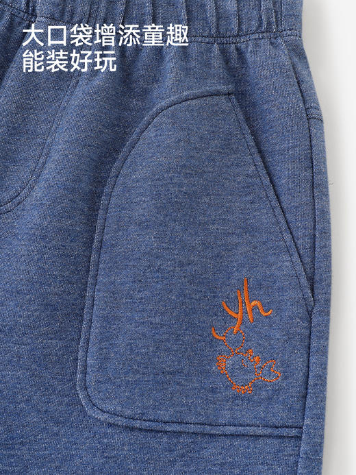 英氏儿童裤子夏季新款男童女童牛仔休闲短裤百搭中裤YRKZJ2S057A 商品图3