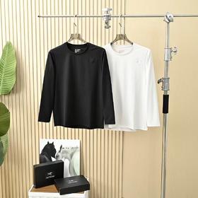 F032316春季新款情侣款弹力运动内搭户外休闲全棉一盒俩件长袖打底衫