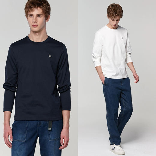 春款男士高克重丝光棉内搭｜bai搭刚需款 商品图0