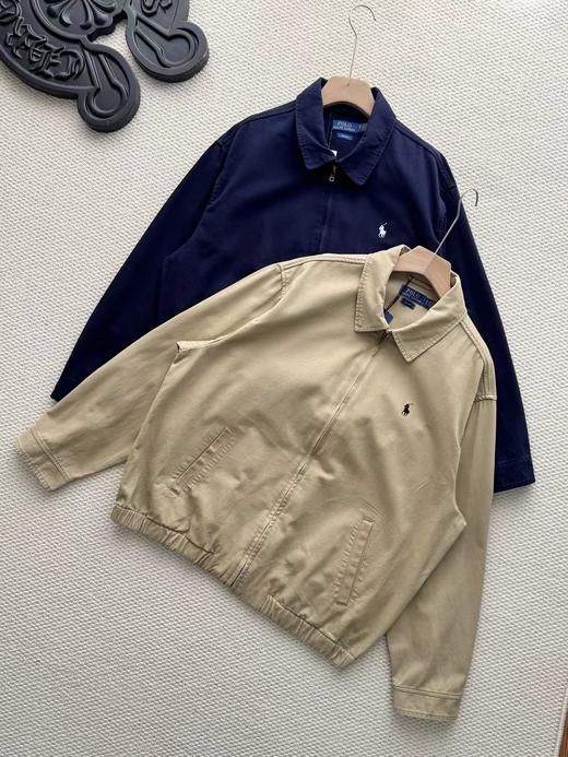 F032303春秋新款美式复古翻领全拉链日常百搭耐磨抗造长袖夹克 商品图0