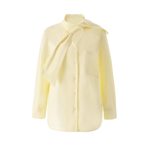 「高货wl」全新升级【铂金会员257/天猫339/差价82】(11317)洛诗琳法式纯棉慵懒宽松衬衫2026春季新款飘带V领上衣 商品图4