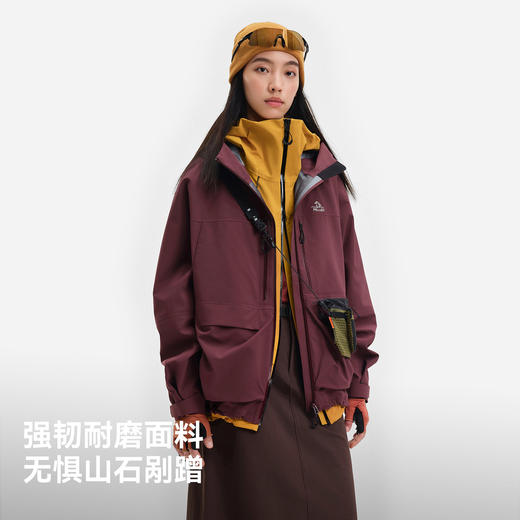 【山悦】伯希和户外硬壳冲锋衣女新款Teflon三防全压胶登山外套男 商品图3