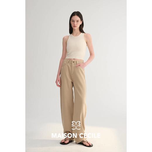 MC 三色|春夏低饱和温柔简约百搭显瘦镰刀牛仔裤MAISON CECILE 商品图4