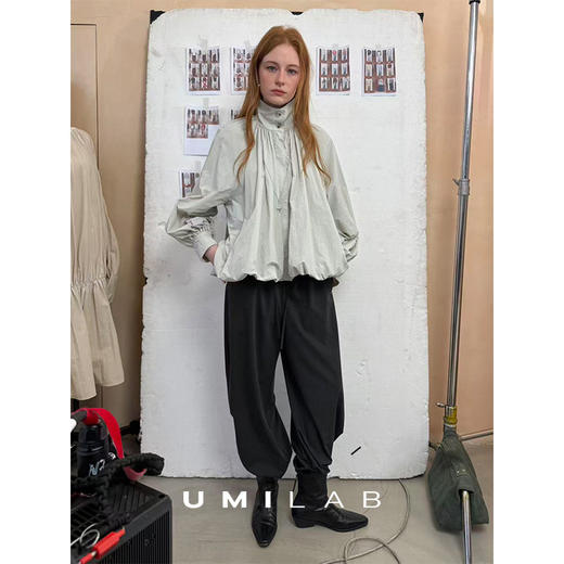 UMILAB｜风之舞*小众氛围美学 皱感肌理造型感廓形花苞外套C1017V 商品图2