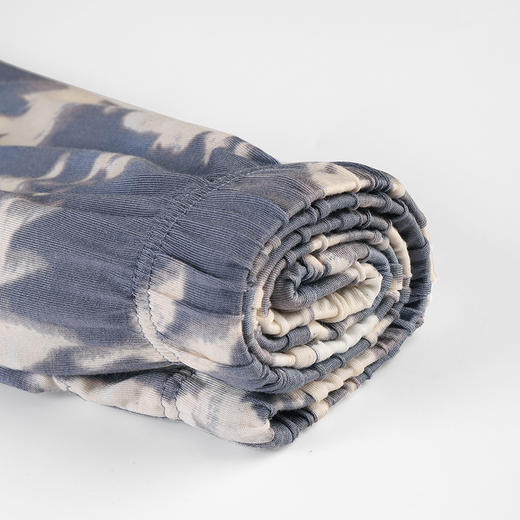 美奈川莫代尔薄款碎花睡衣女家居服柔软舒适睡眠衣服上衣裤子套装 水墨印花莫代尔八分袖蕾丝套装JJ28190 商品图10