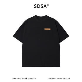 SDSA男装2026新款高贵轻奢潮牌时尚口袋拼接圆领短袖T恤时尚上衣