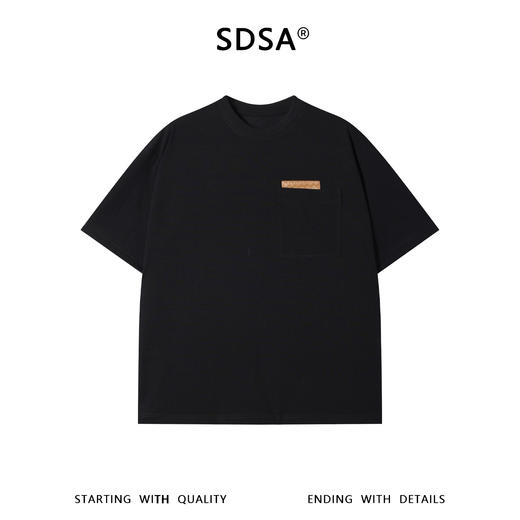 SDSA男装2026新款高贵轻奢潮牌时尚口袋拼接圆领短袖T恤时尚上衣 商品图0