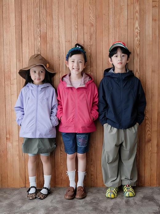 直发 化骨鸟同款 儿童单层硬壳冲锋衣 专业防水防泼水 小雨一擦即干 商品图0