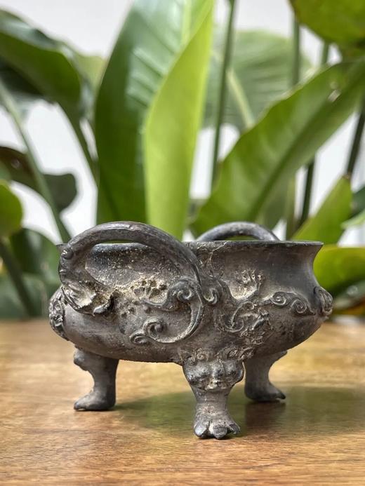 螭龙耳兽首三足宣德式青铜炉 ，顺丰包邮 商品图2