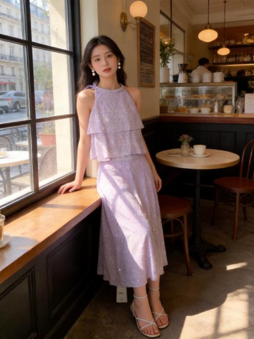 【大货捡漏，不退不换】  【奥莉公主】春季新款蕾丝花边气质女神2023女士吊带&半裙 商品图0