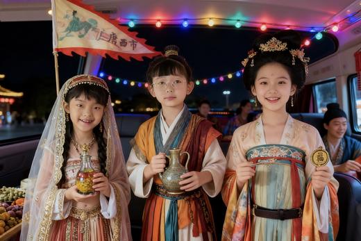 【五一/暑期】万邦来朝长安行！西安亲子5日，大咖精讲兵马俑、唐三彩、大唐西市博物馆，巴士夜游，移动贸易市场，文物修复、探七仔熊猫，体验大秦小宴，回民街吃美食！报名暑期营前60名减600元/人 商品图1