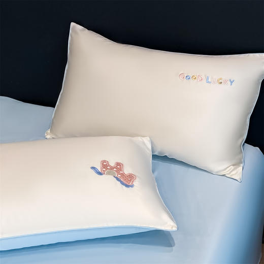 【品牌直发】加倍生活 A类水洗仿真丝刺绣小马元素刺绣夏被四件套-以梦为马系列 8色可选 商品图7