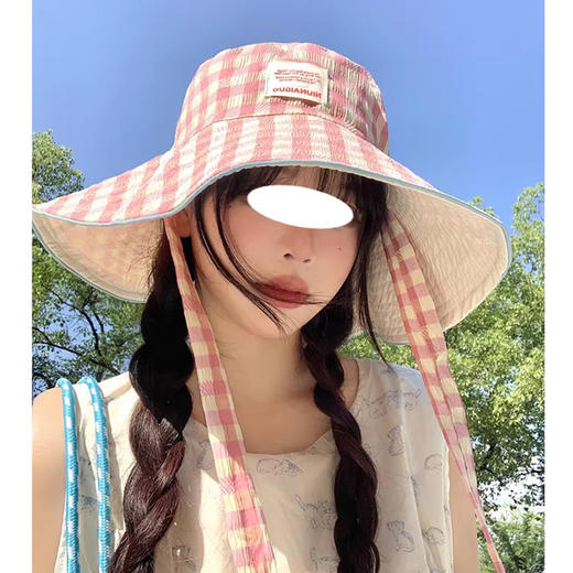 裁缝学苑AH137宽边系带防晒帽纸样渔夫帽子大帽檐遮阳样板图纸 商品图1