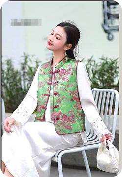 648T07春上新 时尚气质国风马甲背心 商品图2