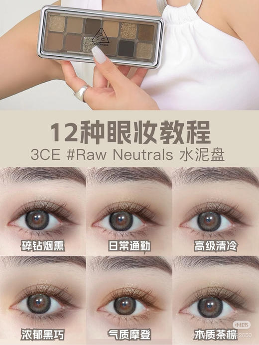 3ce风格眼影12色水泥盘 商品图3
