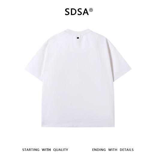 SDSA男装2026新款轻奢潮牌简约纯色割线肌理感圆领短袖T恤百搭 商品图1