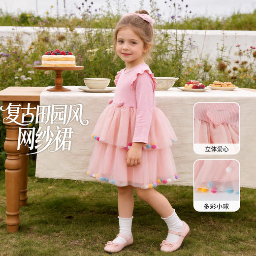 贝贝怡女童春季长袖连衣裙ZB1FQ006 商品图3