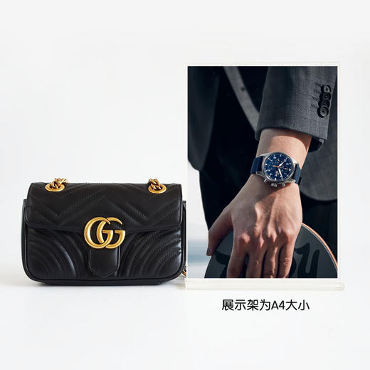【95新】Gucci古驰Marmont系列446744黑金马蒙22新款内里链条包单肩包单肩斜挎包女士230326HS03 商品图9