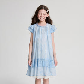 笛莎Deesha 2026年夏季新款中童女童F时尚出街连衣裙连衣裙