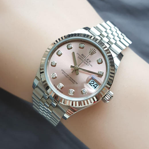【95新】ROLEX 劳力士278274-0032天文台认证自动机械机芯日期显示31MM（女款）日志型系列蚝式钢/18K白金220326NJS09 商品图8