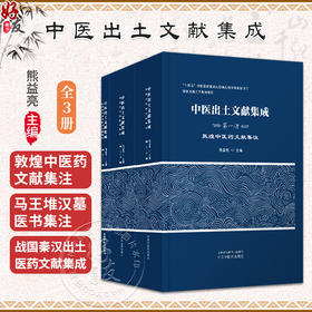 中医出土文献集成（全3册）熊益亮 主编 敦煌中医药文献集注 马王堆汉墓医书集注 战国秦汉出土医药文献集成 中国中医药出版社