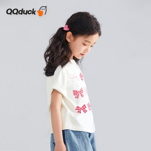 【正反两穿】【120-165】【可可鸭】女童夏季短袖T恤 商品图1