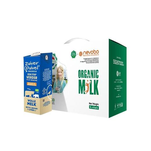 乐荷有机全脂牛奶1l*6盒礼盒/提 商品图0