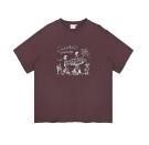 早乙女惠子saotome/STMTX222189/电影胶囊破坏感手绘短袖T恤 商品图0