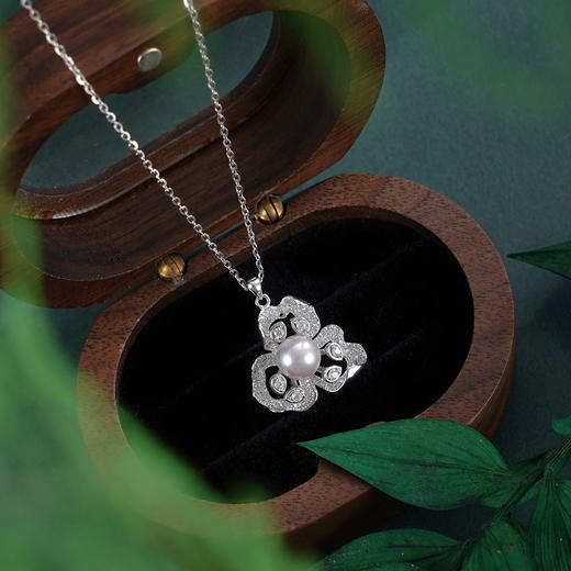 子佩集【花妍寄情】银S925珍珠惜王妃套链【XXDZ050】6mm珠三瓣花2601 商品图0