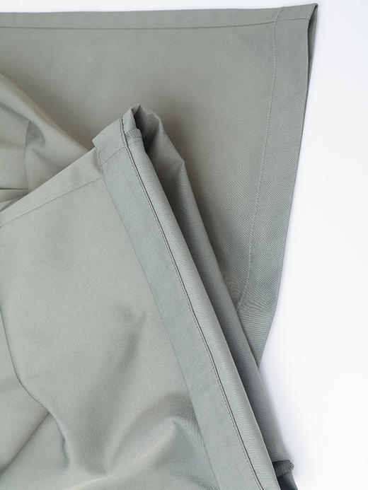 高级感灰绿阔腿西装裤 高腰压褶垂坠长裤 职场通勤显瘦直筒裤 商品图7