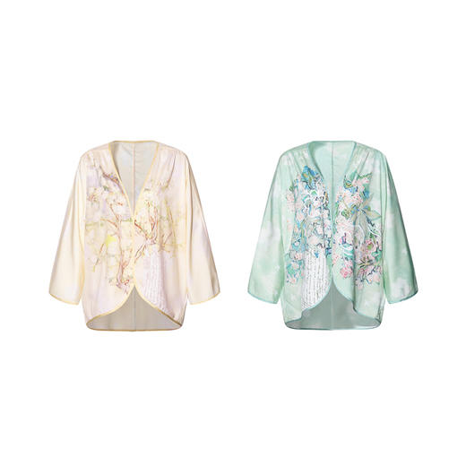 两三事梵高文艺 空色花园 2026夏季新款小清新印花开襟外套女宽松 商品图4