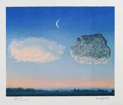 独角鹿西洋古董2010年法国巴黎Art-Lithographies出版雷内·马格利特图版签名限量彩色石版画作品《The Battle of the Argonne阿尔贡战役》 商品图2