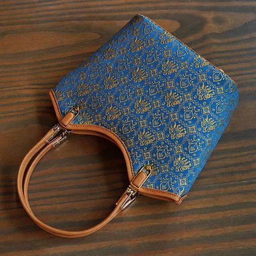 丁摩 壮锦包女休闲单肩斜挎手提通勤托特包菜篮子包6ZF-5603F3 商品图0