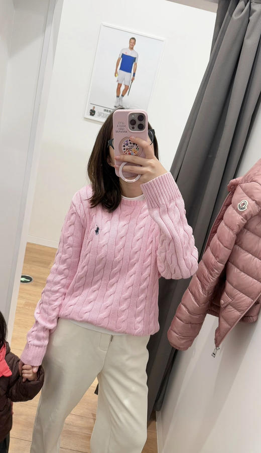 324-3 亲戚工厂 买贵揍我 亲肤舒适减龄时髦 马仔纯棉圆领毛衣 整个人明亮起来 商品图2