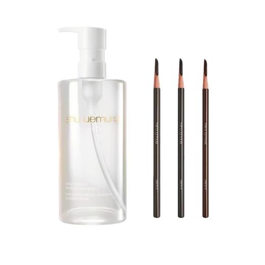 【买一送一】Shu-uemura植村秀 全新水晶卸妆油大白油450ML温和清爽送植村秀眉笔#2号#5号 商品图0