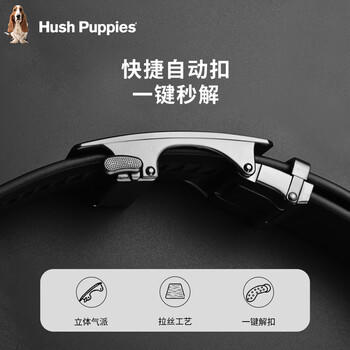 暇步士（Hush Puppies）皮带男针扣男士腰带优质荔枝纹牛皮休闲百搭裤带生日礼物送男友 商品图3