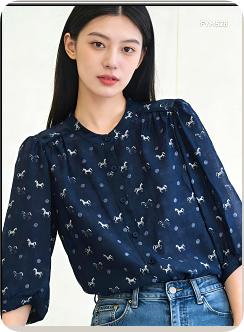 64B528春上新 时尚气质小衫 商品图3