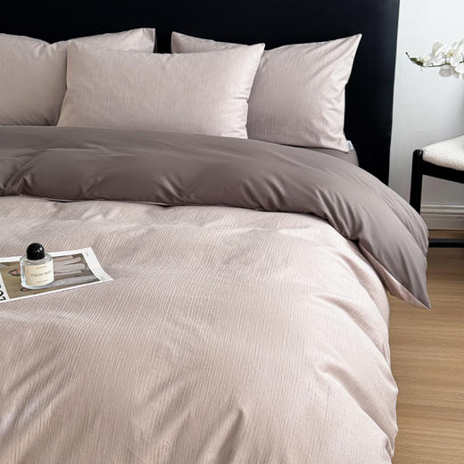 🛏️100%新疆长绒棉【慕锦提花长绒棉四件套】A类安全标准✅吸湿透气，手感细腻，质感柔软亲肤☕️顶级提花工艺，远看素雅，近看却有细节！ 商品图3