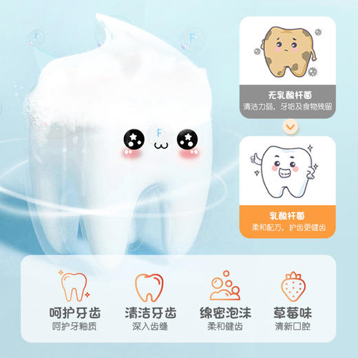 【清新水果味❗️柔和清洁】童花益生菌儿童牙膏 柔和清洁清新口腔去牙渍益生菌儿童牙膏。ya 商品图1