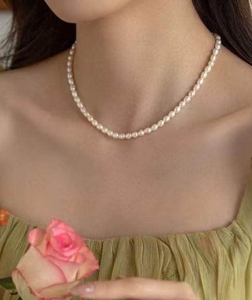 【送爱心项链+珍珠吊坠】经典珍珠小米项链丨四季百搭款、可叠戴可单戴，拍1得3，吊坠拆卸任意搭配其他链子 商品图2