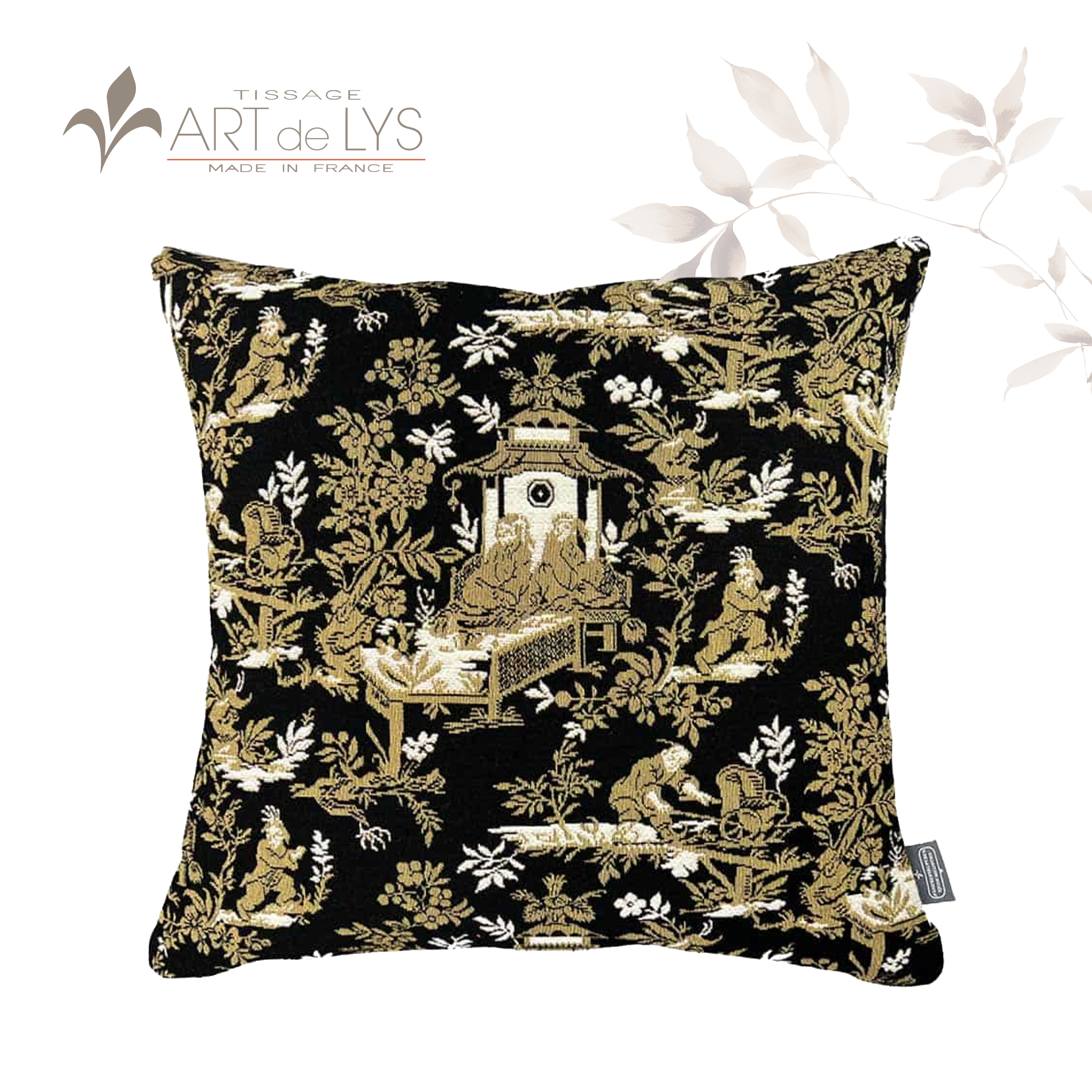 ADL·法国百合织造艺术·中式风景系列【靠枕套/送枕芯】