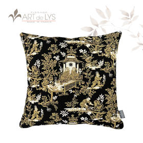 ADL·法国百合织造艺术·中式风景系列【靠枕套/送枕芯】